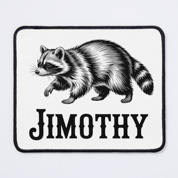 Item preview, Jimothy Raccoon Funny Vintage Black and White Animal designed and sold by Zizo-DR44.
