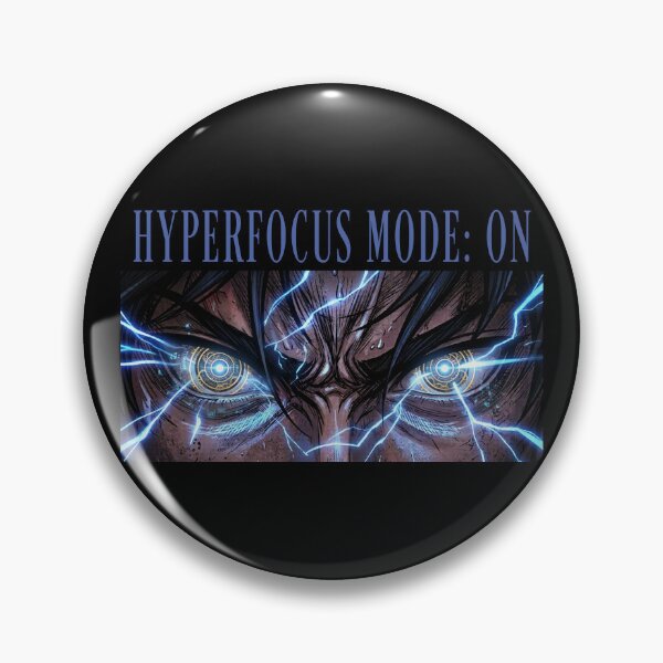 Item preview, Hyperfocus Mode: ON Anime Focus & Deep Concentration Manga Toon Cartoon Productivity designed and sold by MoqunaDesign.