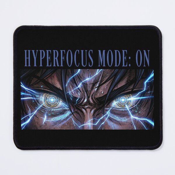 Item preview, Hyperfocus Mode: ON Anime Focus & Deep Concentration Manga Toon Cartoon Productivity designed and sold by MoqunaDesign.
