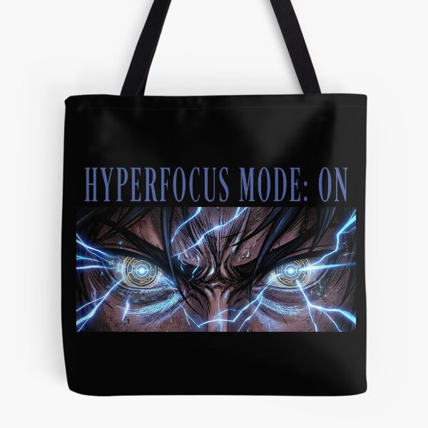 Item preview, Hyperfocus Mode: ON Anime Focus & Deep Concentration Manga Toon Cartoon Productivity designed and sold by MoqunaDesign.