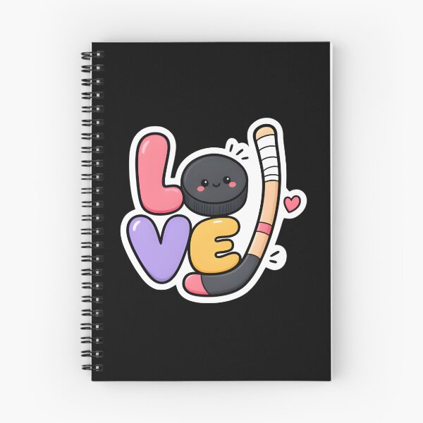 Item preview, Cute Kawaii Love Hockey Stick And Puck Sports Sticker designed and sold by FestivityFinds.