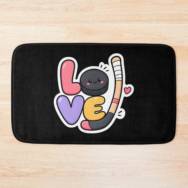 Item preview, Cute Kawaii Love Hockey Stick And Puck Sports Sticker designed and sold by FestivityFinds.