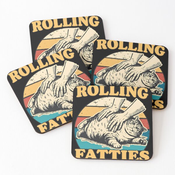 Item preview, Rolling Fatties Funny Fat Cat designed and sold by KasikaStudioS.