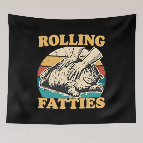 Item preview, Rolling Fatties Funny Fat Cat designed and sold by KasikaStudioS.