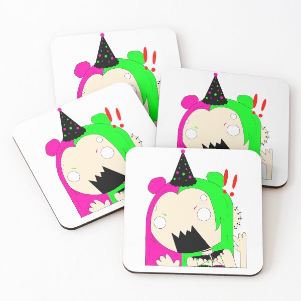 Artikelvorschau, Aufkleber „Erschrockener Chibi-Clown“ entworfen und verkauft von TwistedTrip.
