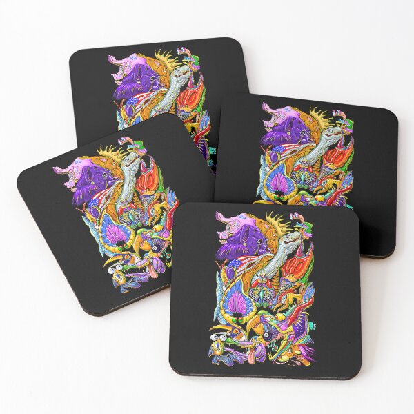 Item preview, Psychedelic Collage Of  Heads And Creatures designed and sold by MEMEOOF.