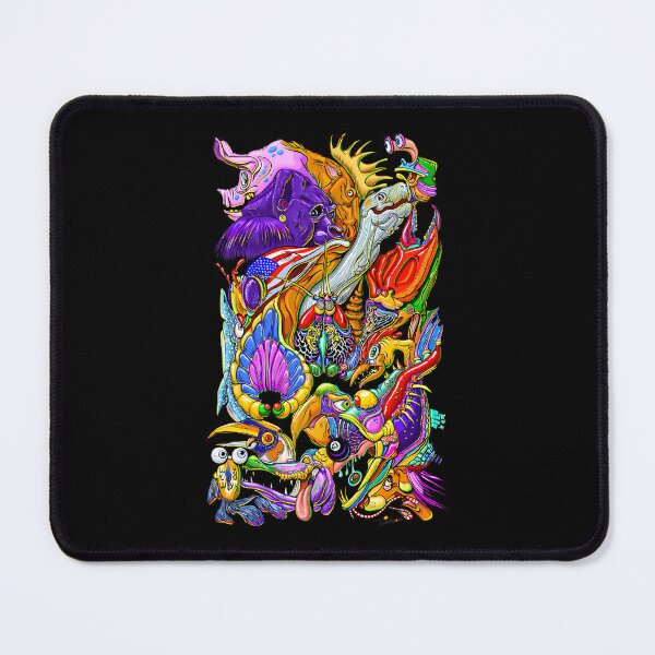 Item preview, Psychedelic Collage Of Heads And Creatures designed and sold by MEMEOOF.