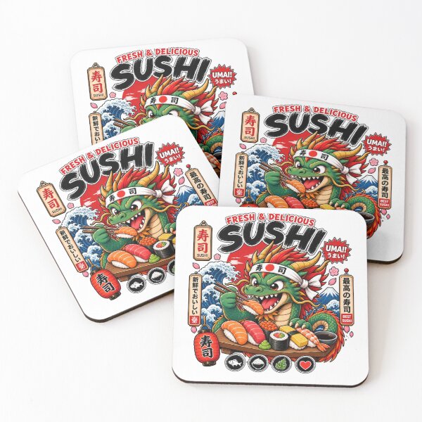 Item preview, Sushi Dragon Monster – Japanese Dragon Eating Sushi designed and sold by edikartt.