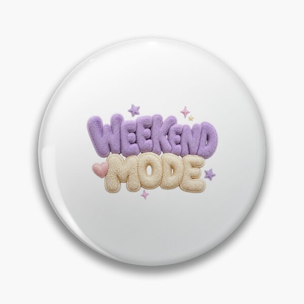 Item preview, Weekend Mode Plush Typography – Cute Relaxed Weekend Vibes Design designed and sold by DonnaByPT.