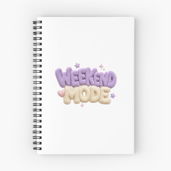 Item preview, Weekend Mode Plush Typography – Cute Relaxed Weekend Vibes Design designed and sold by DonnaByPT.
