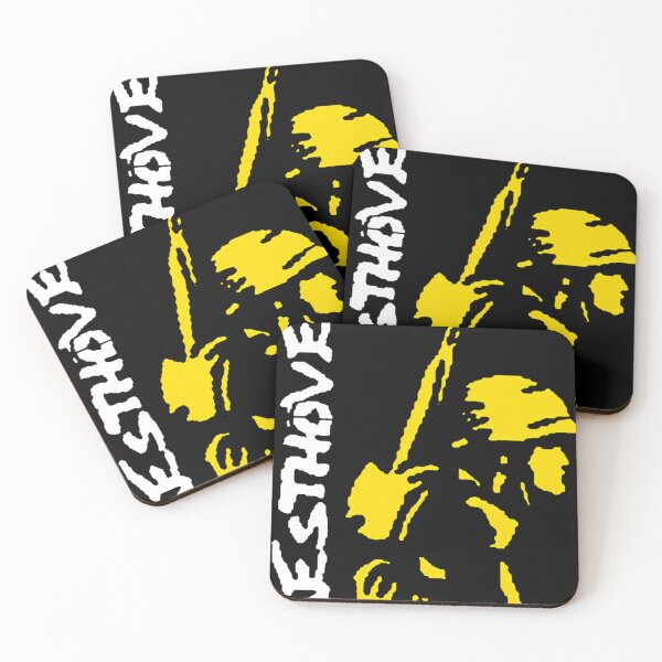 Item preview, White Typography Yellow Silhouette Soldier designed and sold by DreamArt-Jar.