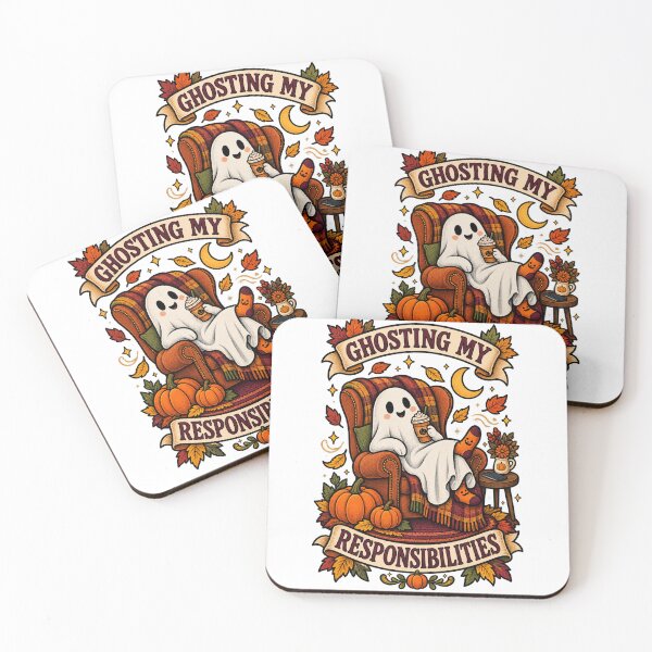 Item preview, Ghosting My Responsibilities – Cute Cozy Fall Ghost designed and sold by BilcoStillbaze.