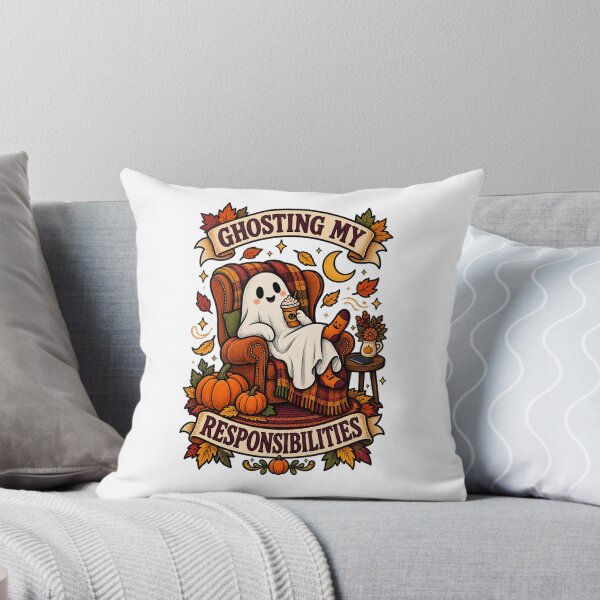 Item preview, Ghosting My Responsibilities – Cute Cozy Fall Ghost designed and sold by BilcoStillbaze.