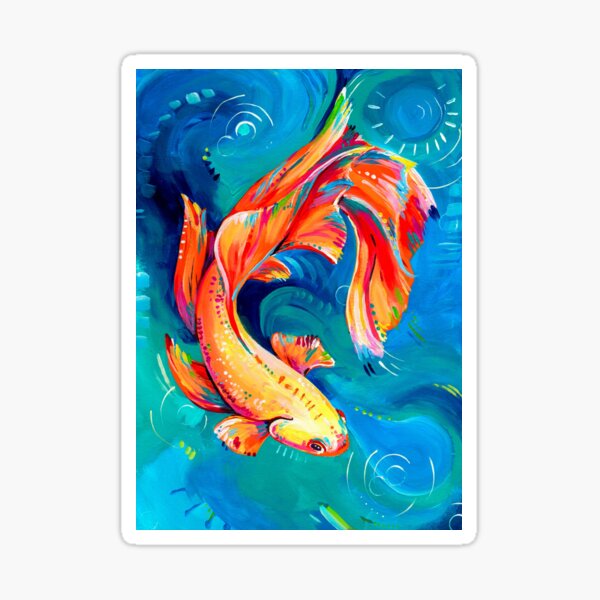 Betta fish, Siamese fighting fish Sticker