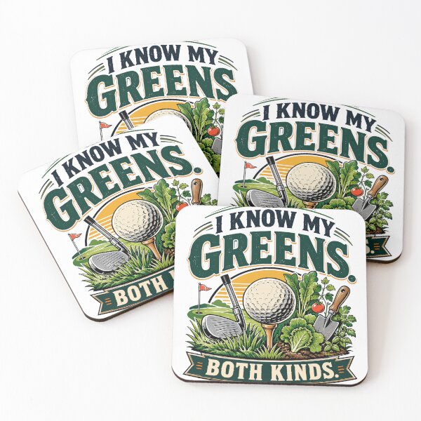Item preview, I Know My Greens Both Kinds Funny Golf Gardening designed and sold by Colorful Designs.