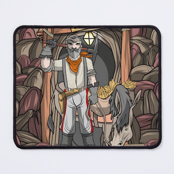Item preview, Old Mine Prospector and His Loyal Pack Donkey designed and sold by nasr-say.