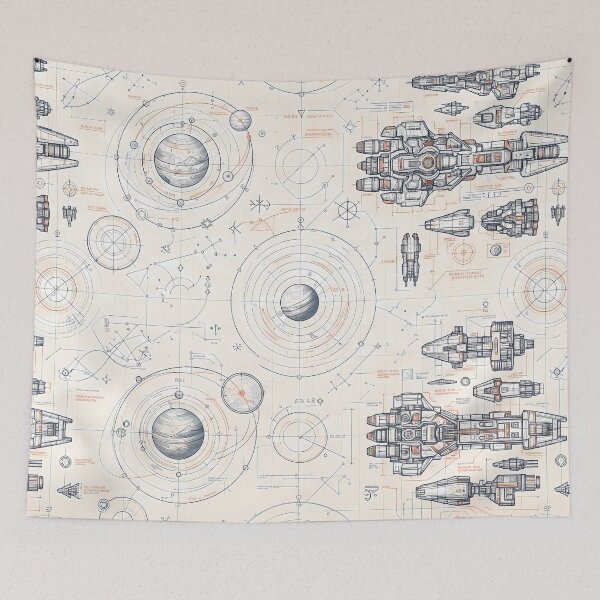 Item preview, White Sacred Geometry Dark Celestial Astrology Pattern designed and sold by ART ATTACK ZONE.