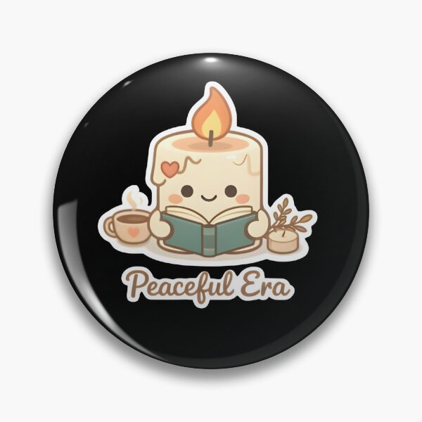 Item preview, Peaceful Era Cute Kawaii Candle Reading Book Cozy Sticker designed and sold by FestivityFinds.