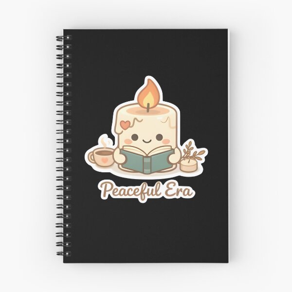 Item preview, Peaceful Era Cute Kawaii Candle Reading Book Cozy Sticker designed and sold by FestivityFinds.