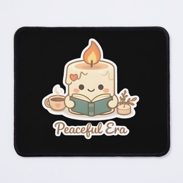 Item preview, Peaceful Era Cute Kawaii Candle Reading Book Cozy Sticker designed and sold by FestivityFinds.