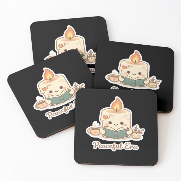Item preview, Peaceful Era Cute Kawaii Candle Reading Book Cozy Sticker designed and sold by FestivityFinds.