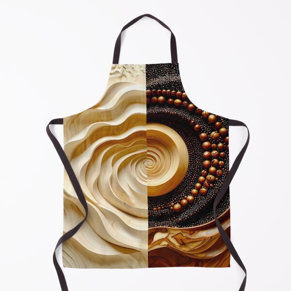 Item preview, Dual Spirals of Nature and Industry in Brown and Gold designed and sold by Vicky Brago-Mitchell®.