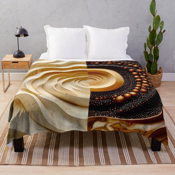 Item preview, Dual Spirals of Nature and Industry in Brown and Gold designed and sold by Vicky Brago-Mitchell®.