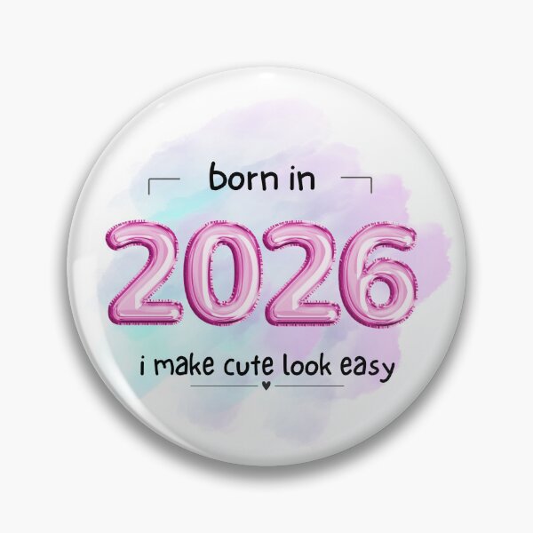 Item preview, Born in 2026 Special Edition (Black Text, Pink Foil Balloon) | designed and sold by Lotta Luxxa Lifestyle.