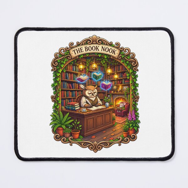 Item preview, The Book Nook | Enchanted Woodland Library | Owl Librarian designed and sold by MrDev.