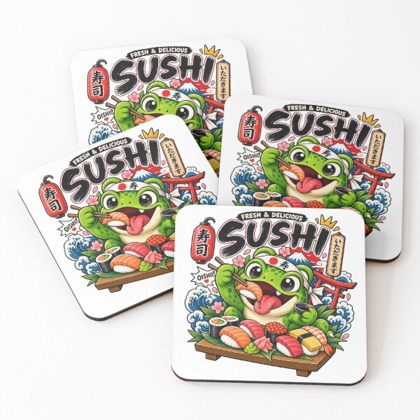 Item preview, Green Frog Sushi Monster – Cute Japanese Sushi Lover designed and sold by edikartt.