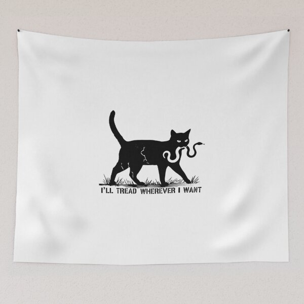 Item preview, Ill Tread Wherever I Want Black Cat designed and sold by hargisnamocho.