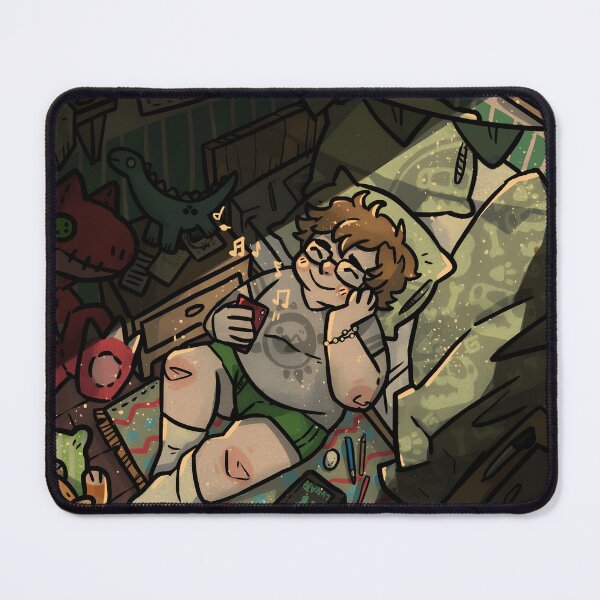 Item preview, Late Night Headphones in a Messy Bedroom designed and sold by nasr-say.