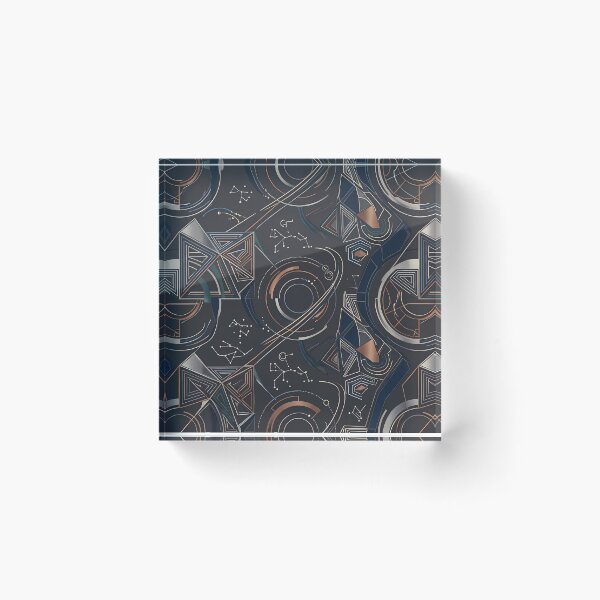 Item preview, Black Sacred Geometry Dark Celestial Astrology Pattern designed and sold by ART ATTACK ZONE.