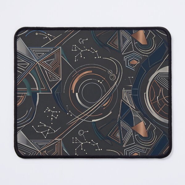 Item preview, Black Sacred Geometry Dark Celestial Astrology Pattern designed and sold by ART ATTACK ZONE.