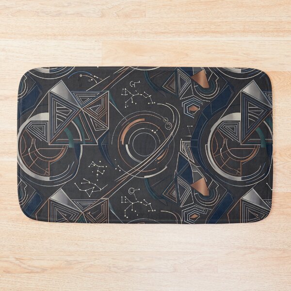Item preview, Black Sacred Geometry Dark Celestial Astrology Pattern designed and sold by ART ATTACK ZONE.