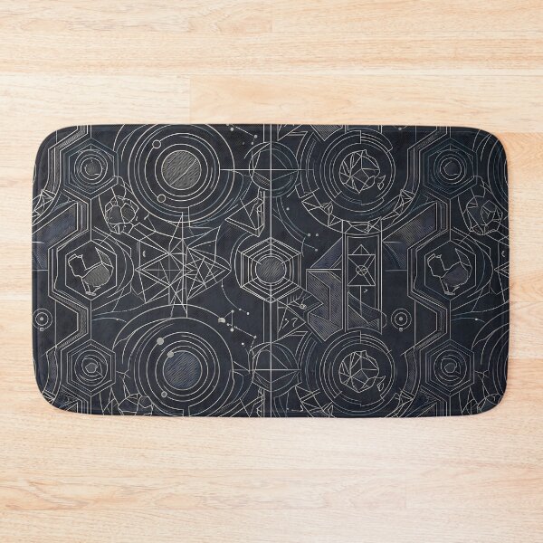 Item preview, Brown Sacred Geometry Dark Celestial Astrology Pattern designed and sold by ART ATTACK ZONE.