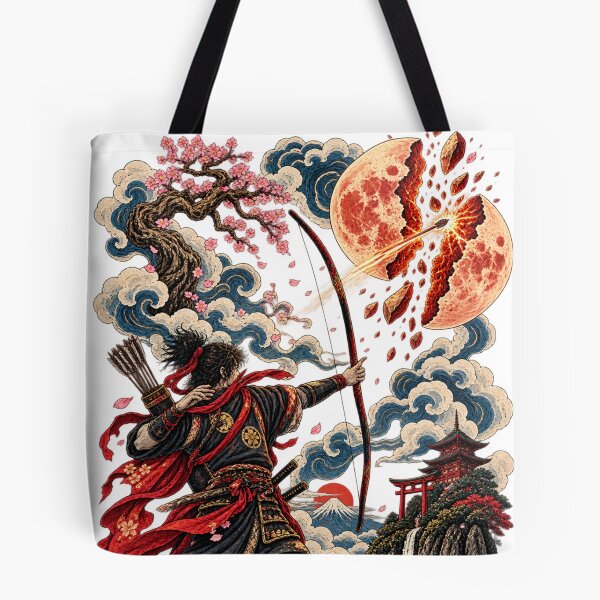 Item preview, The Warrior Who Split the Moon | Japanese Ukiyo-e Samurai designed and sold by Substance_life.