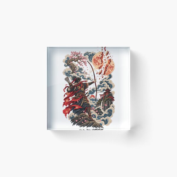 Item preview, The Warrior Who Split the Moon | Japanese Ukiyo-e Samurai designed and sold by Substance_life.