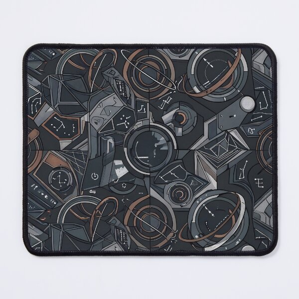 Item preview, Grey Sacred Geometry Dark Celestial Astrology Pattern designed and sold by ART ATTACK ZONE.