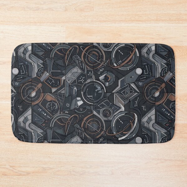 Item preview, Grey Sacred Geometry Dark Celestial Astrology Pattern designed and sold by ART ATTACK ZONE.