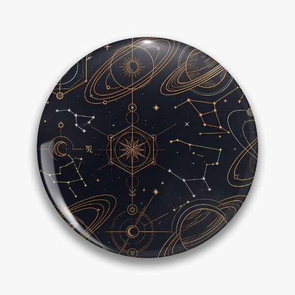 Item preview, Stars Sacred Geometry Dark Celestial Astrology Pattern designed and sold by ART ATTACK ZONE.