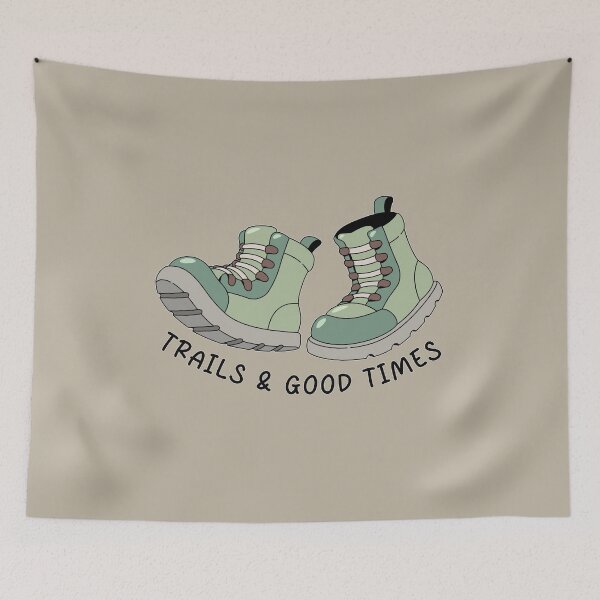 Item preview, Hiking Boots Outdoor Adventure Cartoon Illustration designed and sold by sararoom.