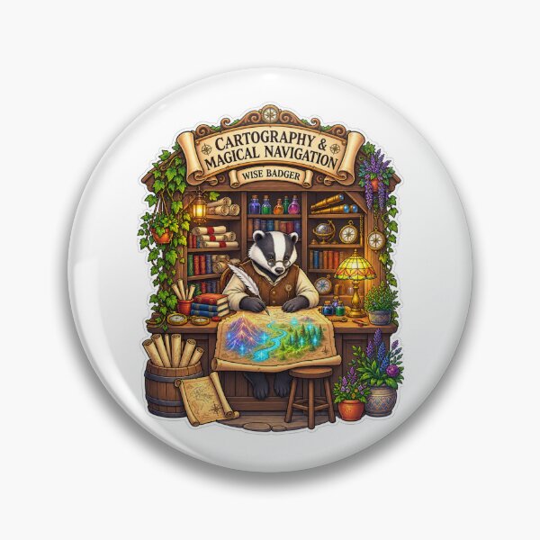 Item preview, Cartography & Magical Navigation | Wise Badger Mapmaker designed and sold by MrDev.