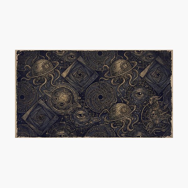 Item preview, Eye Sacred Geometry Dark Celestial Astrology Pattern designed and sold by ART ATTACK ZONE.