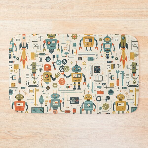 Item preview, Robot Sacred Geometry Dark Celestial Astrology Pattern designed and sold by ART ATTACK ZONE.