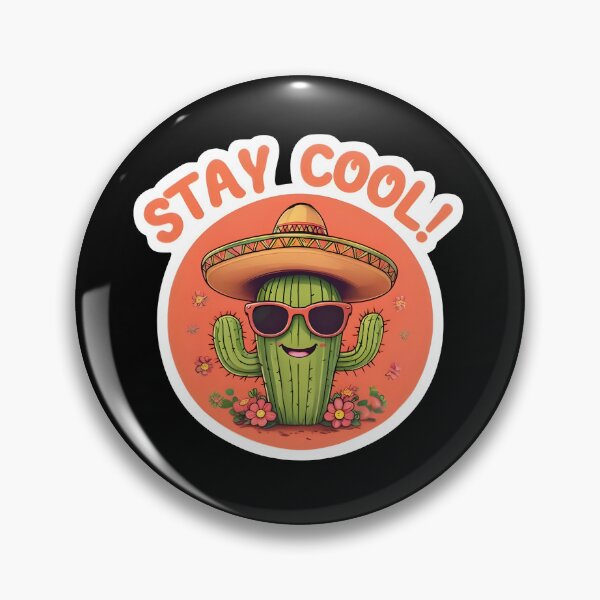 Item preview, Cute Cactus Sombrero Sunglasses Stay Cool Desert Sticker designed and sold by FestivityFinds.
