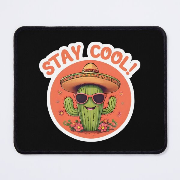 Item preview, Cute Cactus Sombrero Sunglasses Stay Cool Desert Sticker designed and sold by FestivityFinds.