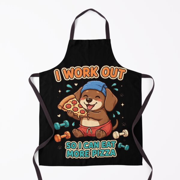 Item preview, I Work Out So I Can Eat More Pizza - Funny Dachshund Gym designed and sold by TeeMint5.