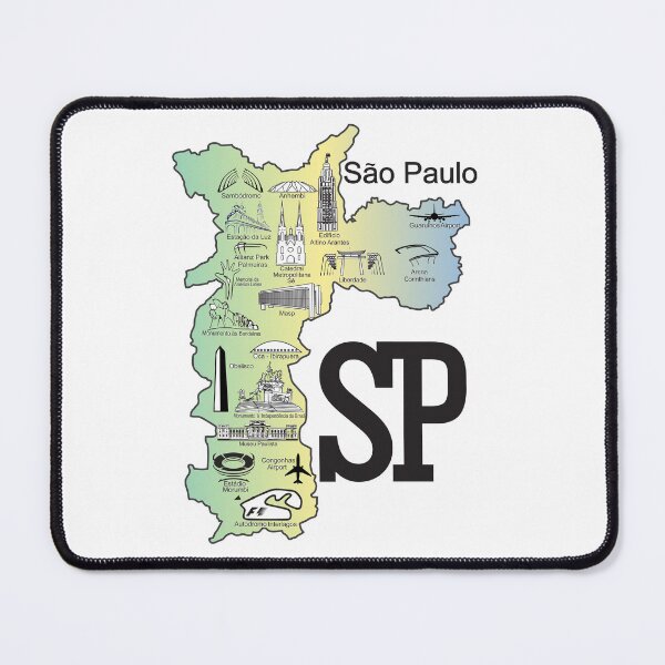 Item preview, Sao Paulo City Map - Illustrated Landmarks, Stadiums and F1 Interlagos Travel Map designed and sold by City Tour Collection.