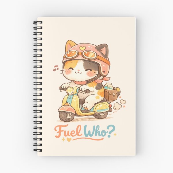 Item preview, Cute Cat Scooter "Fuel Who?" | Kawaii Funny Cozy Aesthetic Animal Illustration designed and sold by Moons Studio.